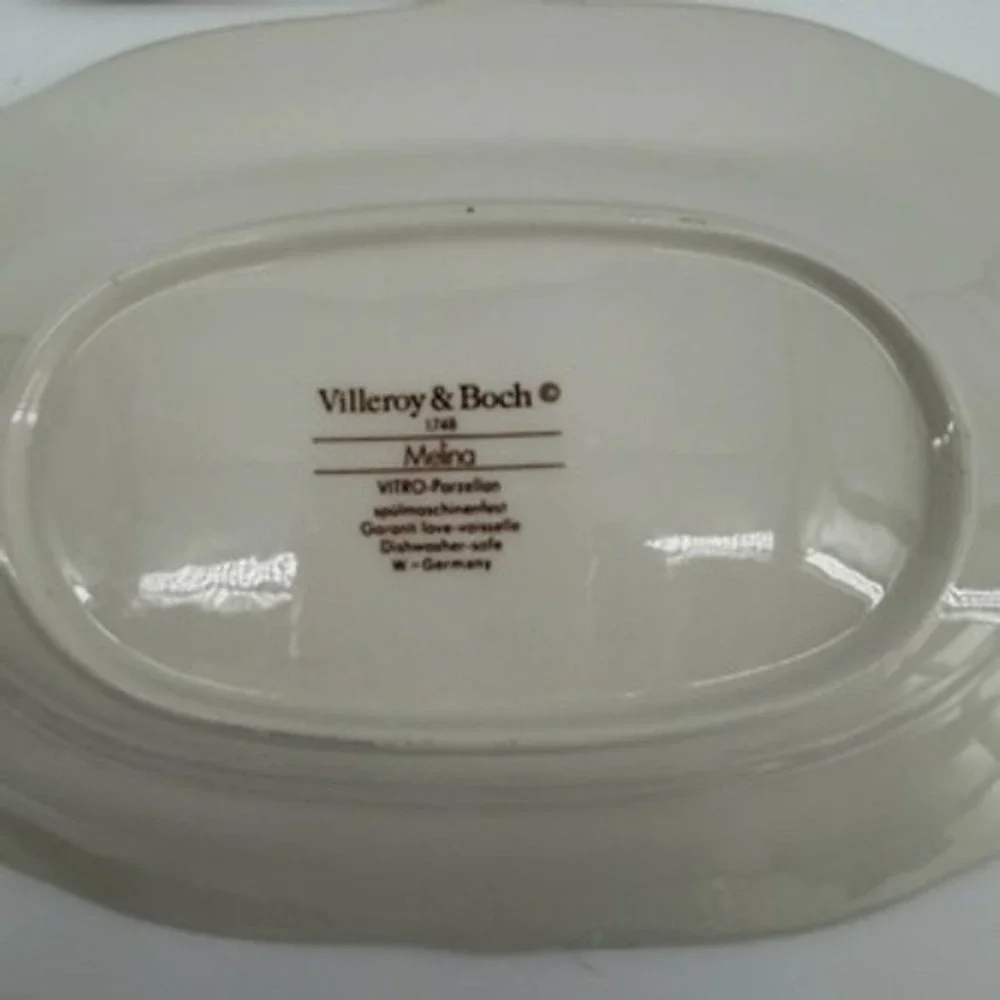 Villeroy & Boch Melina Fruit Pattern Serving Dishes Relish Tray Platter Set of 2